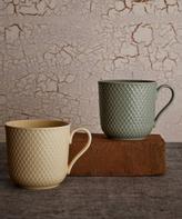 Lyngby Rhombe-Earth Kopper marble+moss 2pk