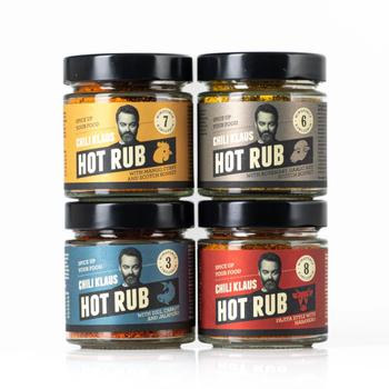 Chili Klaus Krydder Hot Rub 4pk