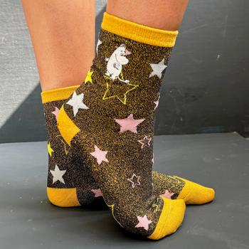 Mummi Sokker Stjerne Glitter Marineblå_str.36-40  (532-MMGSOCST001A)