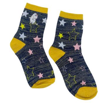 Mummi Sokker Stjerne Glitter Marineblå_str.36-40  (532-MMGSOCST001A)