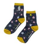 Mummi Sokker Stjerne Glitter Marineblå_str.36-40  (532-MMGSOCST001A)