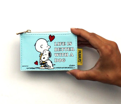 Snoopy Lommebok Life-is-better-with-a-dog 12x8, 5 (532-PEAPURDO001A)