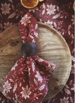 Trend Design Tøyserviett Rødmønstret 45x45