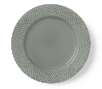 Lyngby Rhombe-Earth Lunsjtallerken Ø21 moss