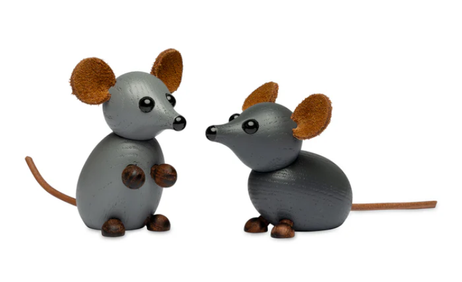 Spring Copenhagen Trefigur Husmus Grå H4, 5cm (752-2110-FSC)