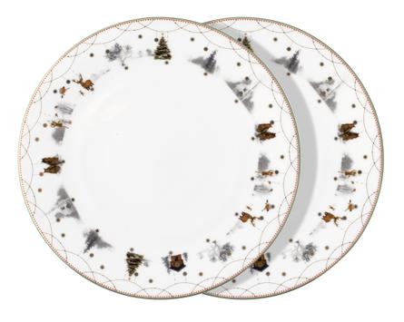 Wik & Walsøe Julemorgen Story Tallerkener 25cm 2stk