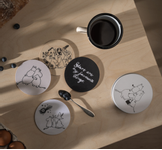 Mummi Glassbrikker Coasters 80-år 4pk (489-6416114971770)