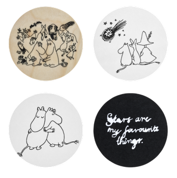 Mummi Glassbrikker Coasters 80-år 4pk (489-6416114971770)