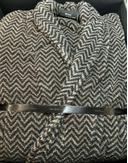 Halvor Bakke Verbier Badekåpe sort-beige fiskebensmønster (479-117643, 117645)