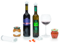 Status Vakuumsett vinflasker og syltetøyglass (799-A160036)