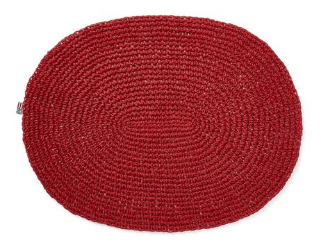 Lexington Dekkebrikke Oval Rød 45x35