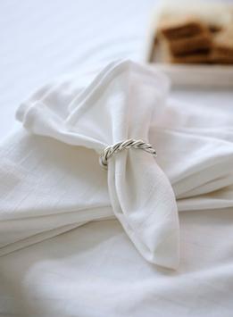 Lexington Serviettring Twisted Sølv 1stk