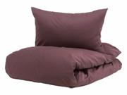 Borås Cotton Cloud Sengesett Sateng Aubergine (479-117868,117869,117871)