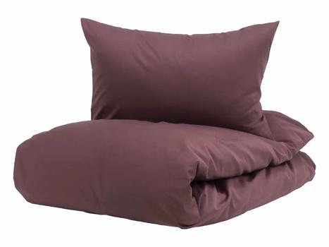 Borås Cotton Cloud Sengesett Sateng Aubergine (479-117868,117869,117871)