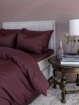 Borås Cotton Cloud Sengesett Sateng Aubergine