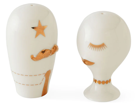 Jonathan Adler Gilded Mr&Mrs-Muse Salt-&-Pepper H7,6 (368-33692)