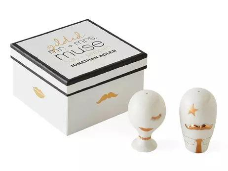 Jonathan Adler Gilded Mr&Mrs-Muse Salt-&-Pepper H7,6 (368-33692)