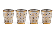 Jonathan Adler Basketweave Glass H10 4stk (368-34531)