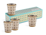 Jonathan Adler Basketweave Glass H10 4stk (368-34531)