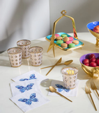 Jonathan Adler Basketweave Glass H10 4stk (368-34531)