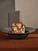 Lyngby Rhombe-Earth Pastatallerken slate Ø24