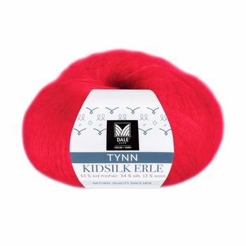 Dale Garn Tynn Kidsilk Erle Klar-Rød 4049, 25g