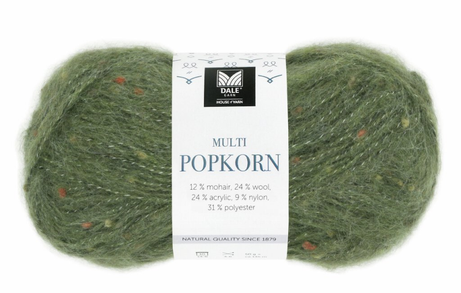 Dale Garn Multi Popkorn Armygrønn 512,  50g (773-219-512)