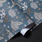 Halvor Bakke Gavepapir Dahlia+Linen-Blå 2pk (801-366352)