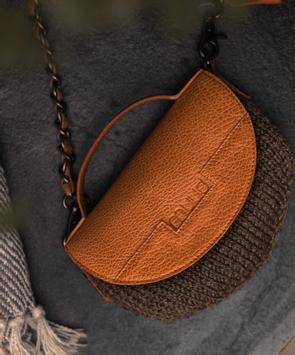 Muud Camilla Veskelokk skinn 20x16cm whisky 