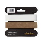 Halvor Bakke Gavebånd Fløyel Creme+Beige 25mmx3m (801-366394)