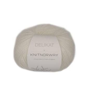 Knit Norway Garn Delikat Bleach-White 500,  50g (642-10914)