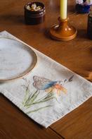 UND Servietter Strå-sommerfugl 2pk bomull-lin