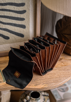 Muud Betina Oppbevaringsveske Utskiftbare-Rundpinner Rich-Brown