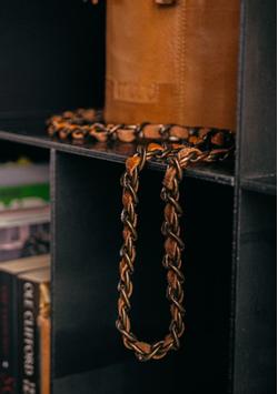 Muud Caja Lærstropp skulderstropp whisky 95cm (569-QB-4637)