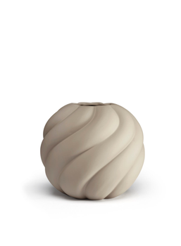 COOEE Ball-Twist Vase Sand Ø12xH12 (389-TH-07-02-SA)