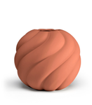 COOEE Ball-Twist Vase Brick-Red Ø20xH20 (389-TH-07-01-BR)