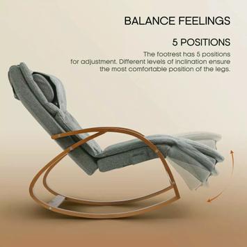 NAIPO Massasjestol gyngestol med varme (MGC-2300P)