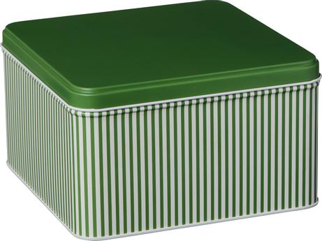Ib Laursen Metallboks Grønnstripet H10,3 (171-32979-22)