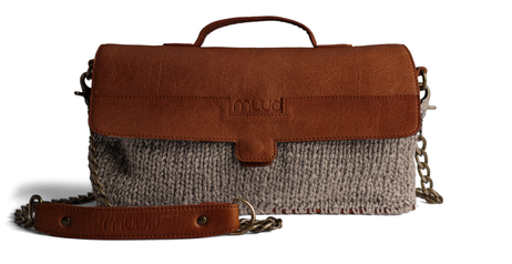 Muud Strikkepakke Haumea Veske grå-richbrown  (569-DIY-1000-RB-darkgrey)