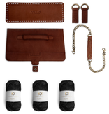 Muud Strikkepakke Haumea Veske sort-richbrown  (569-DIY-1000-RB-nightshadow)
