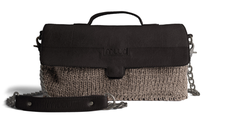 Muud Strikkepakke Haumea Veske grå-sort (569-DIY-1000-black-darkgrey)