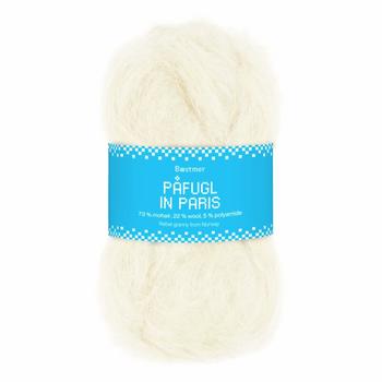 Bæstmor Garn Påfugl-in-Paris Offwhite 0020,  50g (773-408-0020)