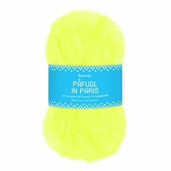 Bæstmor Garn Påfugl-in-Paris Neongul 7959,  50g (773-408-7959)