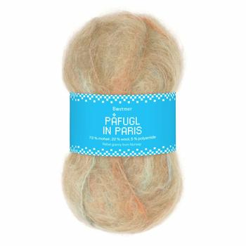 Bæstmor Garn Påfugl-in-Paris Grå-Aprikosmix 7961, 50g