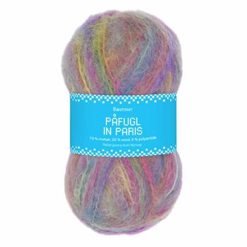 Bæstmor Garn Påfugl-in-Paris Lilla-Regnbue 7963,  50g (773-408-7963)