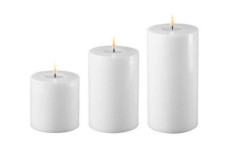 Deluxe Real-flame batterilys Ø10 hvit (621-RF-hvit-Ø10)