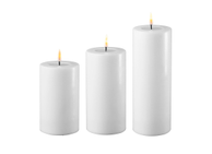 Deluxe Real-flame batterilys Ø7.5 hvit (621-RF-hvit-Ø7,5_)