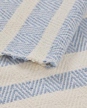 Lexington Bordløper Striped økologisk-bomull Himmelblå-Hvit  (588-12513004)