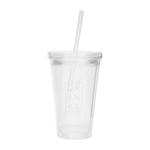 Riviera Maison Iskaffeglass smoothie med-sugerør 550ml MS-plast  (443-578350)