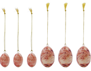 House Doctor Marble Påskeegg Brent-Rød 6pk (151-267720007)